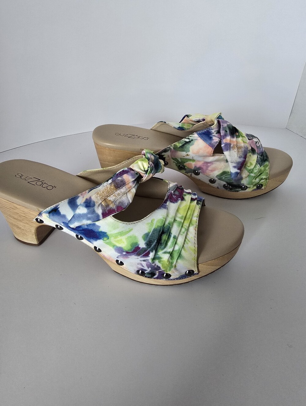 Suzzzato Floral Knot Platform Sandals - Multicolor